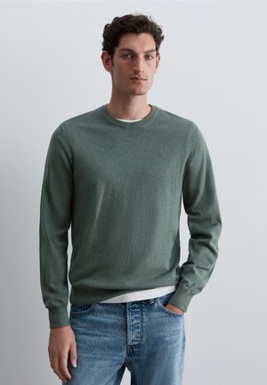 Scalpers, SCALPERS SCBASIC ROUND NECK TRICOT - Jersey de punto - khaki