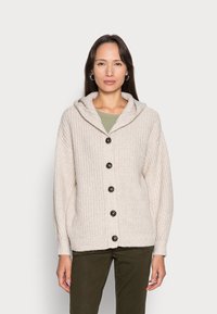TOM TAILOR Casaco de malha - cold beige melange