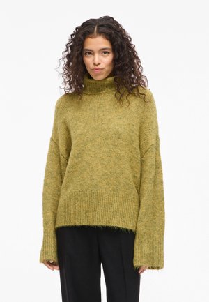 VILA VIMARLEY ROLL NECK  - Vesta - green envy melange
