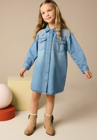 Next EMBROIDERED - Jeansklänning - blue