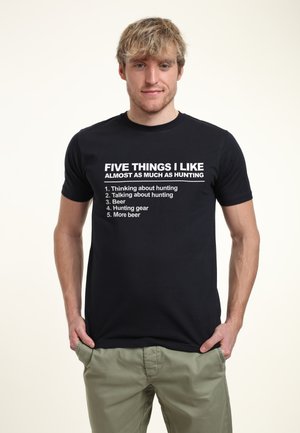 DUKE SONS FIVE THINGS HUNTING - Camiseta estampada - navy blue