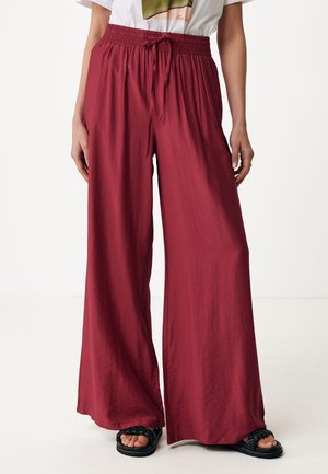 FLUENT WIDE LEG - Stoffhose - wine red