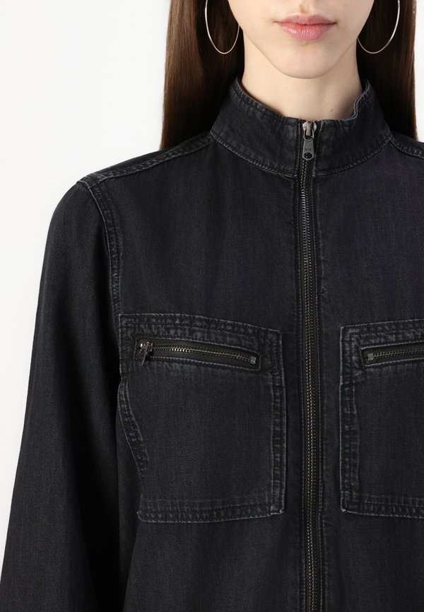 MECHANICS DRESS  - Denim dress - worn in nighttime sky2