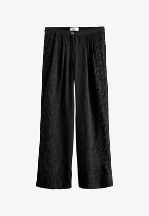 Next, CRINKLE TEXTURED WIDE - Nohavice - black