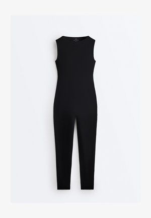 OYSHO COMFORTLUX BOAT NECK LONG - Jumpsuit - black