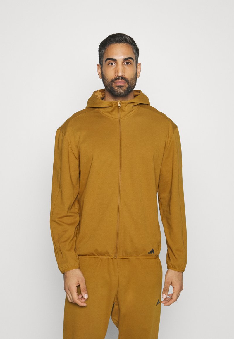 adidas Performance YOGA BASE Sweatjacke bronze strata/black/bronze