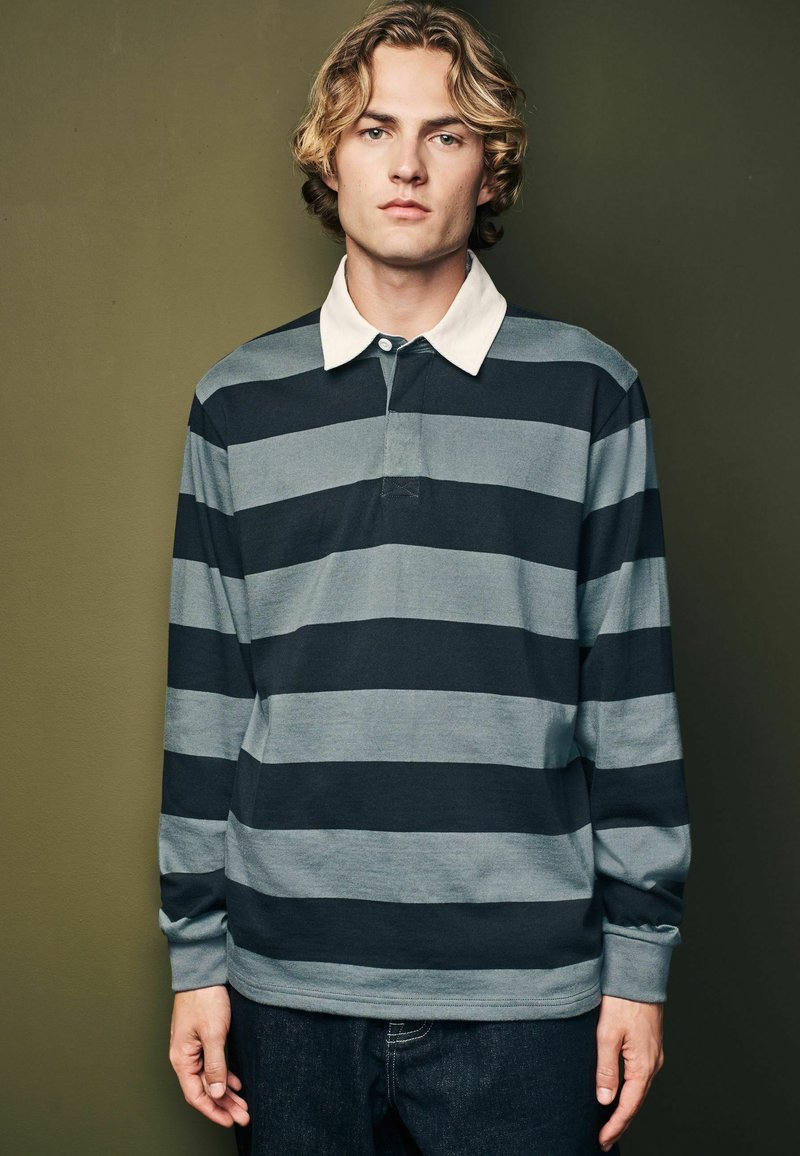 Next RUGBY - Poloshirts - slate grey stripe