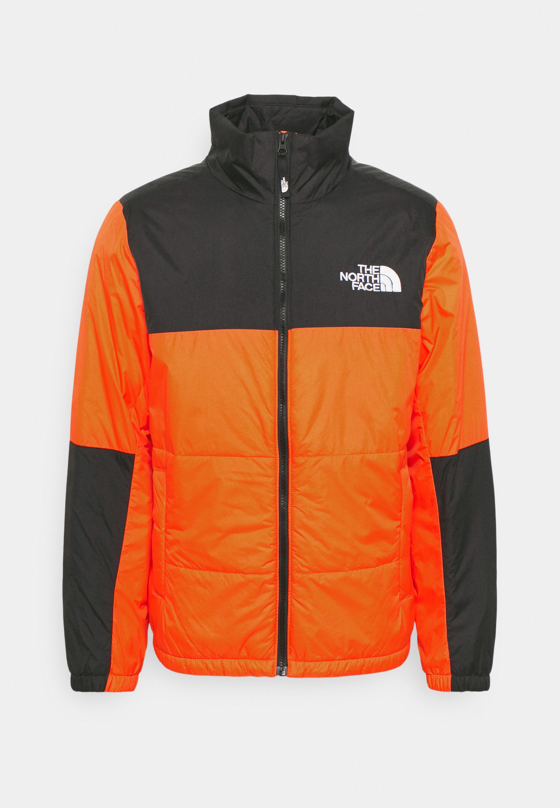 orange north face bubble jacket