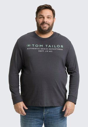 PLUS SIZE - LANGARM MIT LOGO - Langarmshirt - tarmac grey