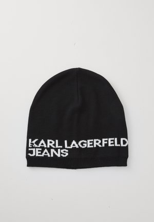 Karl Lagerfeld Jeans SINGLE LAYER LOGO BEANIE UNISEX - Gorro - black