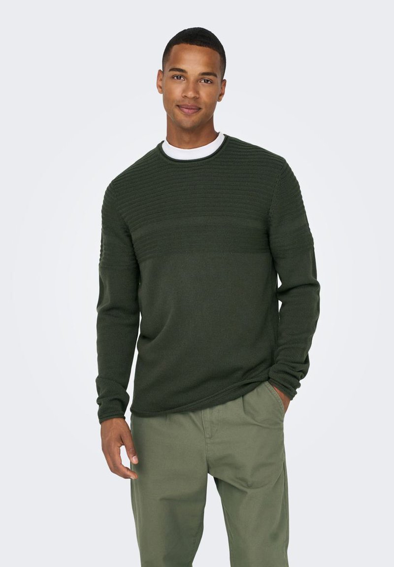 Only & Sons ONSWYLER LIFE LS CREW NOOS - Maglione - black/nero