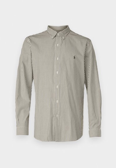 Polo Ralph Lauren SLIM FIT STRIPED STRETCH POPLIN SHIRT - Marškiniai - new olive/white