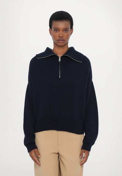 CLOSED CROPPED TROYER - Strickpullover - dark night