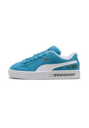 Sneakers laag - tropical blue white