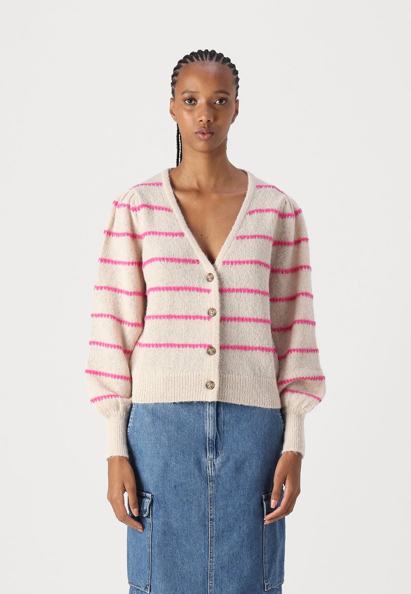 JDY SIGRID LIFE VNECK STRUC - Gilet - beige