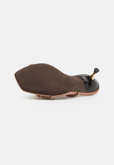 Tory Burch PAVE GEO BOMBE MILLER LOW HEEL - Magas sarkú papucsszandálok - malva