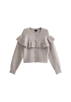 New Look FRILL TRIM  - Cardigan - mid brown