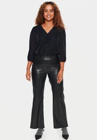 Saint Tropez DOWIE FLARED - Hlače - black