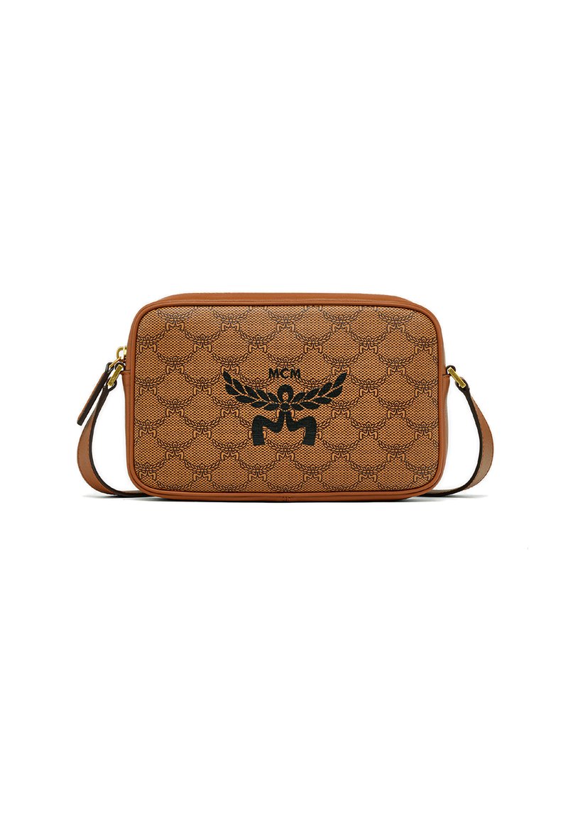 MCM - LAURETOS COATED CANVAS CROSSBODY SMLCO00 - Across body bag - cognac, Enlarge