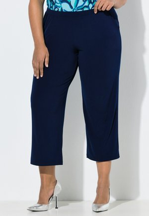 Ulla Popken CROPPED MATTE  - Stoffhose - marine