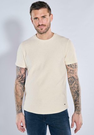 RUNDHALS - T-Shirt basic - beige