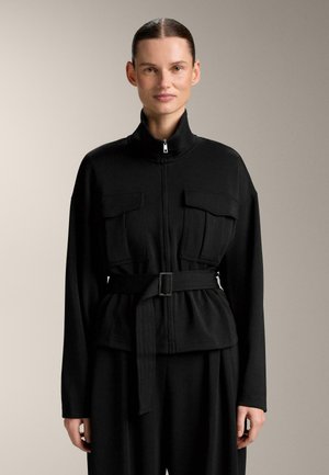 SOFT-TOUCH BELTED WITH  - Let jakke / Sommerjakker - black