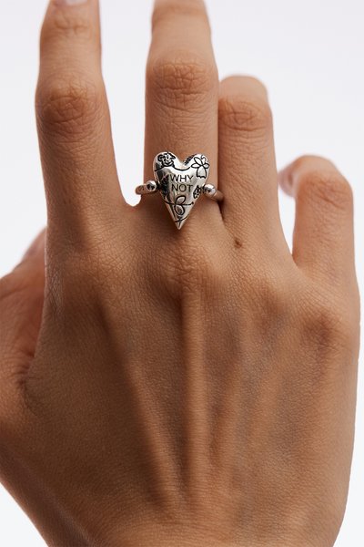 Avgvst YES WHY NOT FLIP - Ring - silver coloured