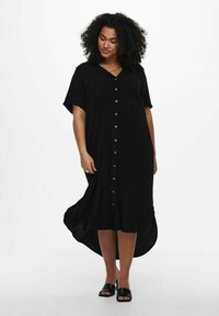 ONLY Carmakoma CARNEWDENIZIA SS CALF  - Rochie tip cămașă - black