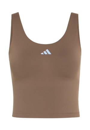 adidas Performance, 3 STRIPES STUDIO  ALL ME LIGHT SUPPORT TANK - Top - earth strata