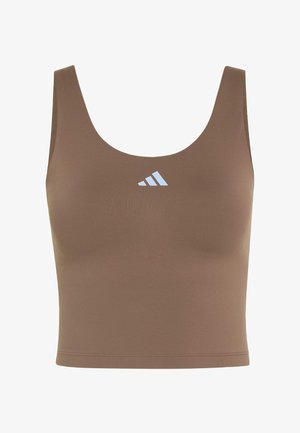 adidas Performance, 3 STRIPES STUDIO ALL ME LIGHT SUPPORT TANK - Top - earth strata