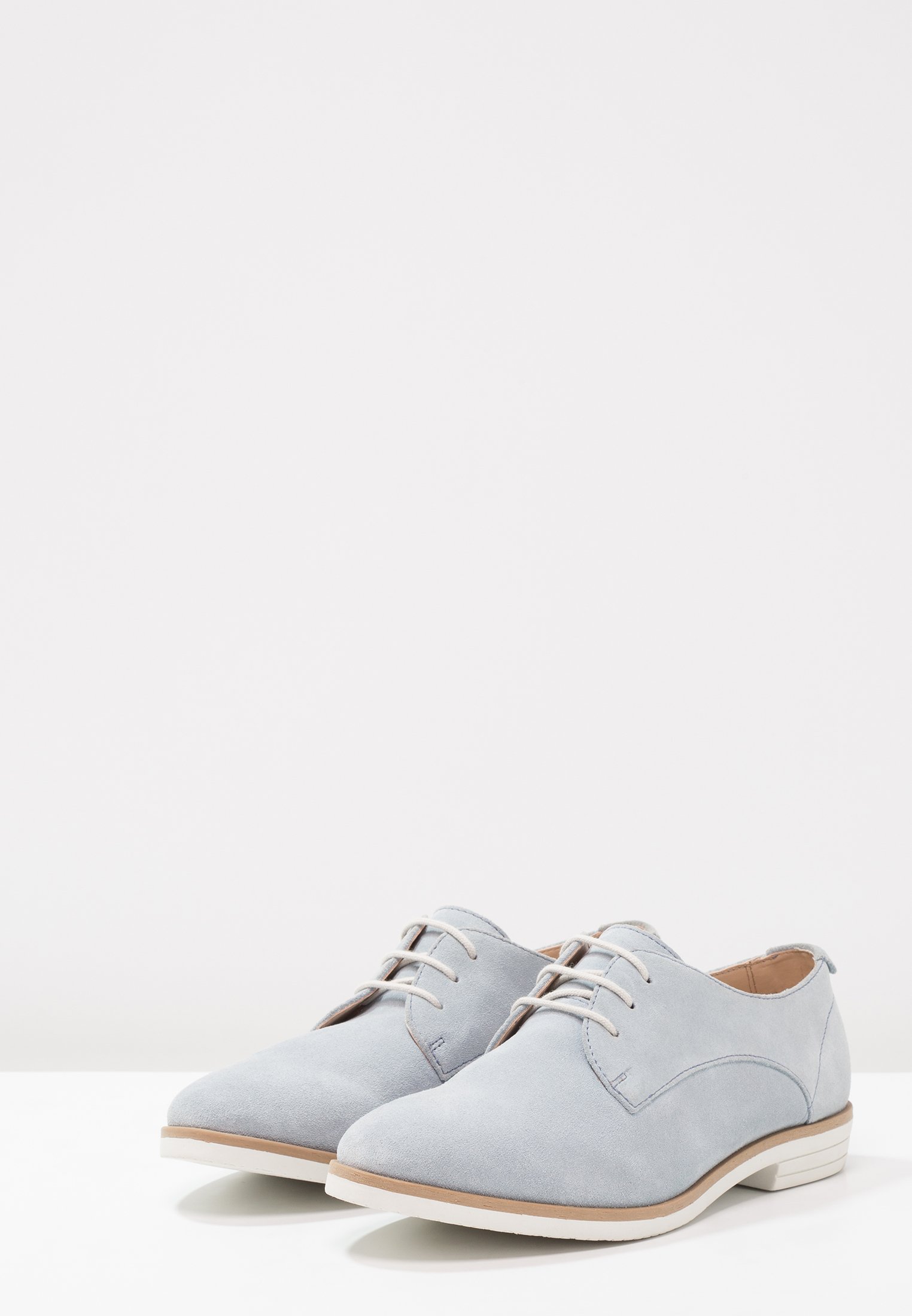 Anna Field LEATHER FLAT SHOES LACE UPS Snøresko light Anna Field LEATHER LACE UPS Snøresko blue Zalando.no