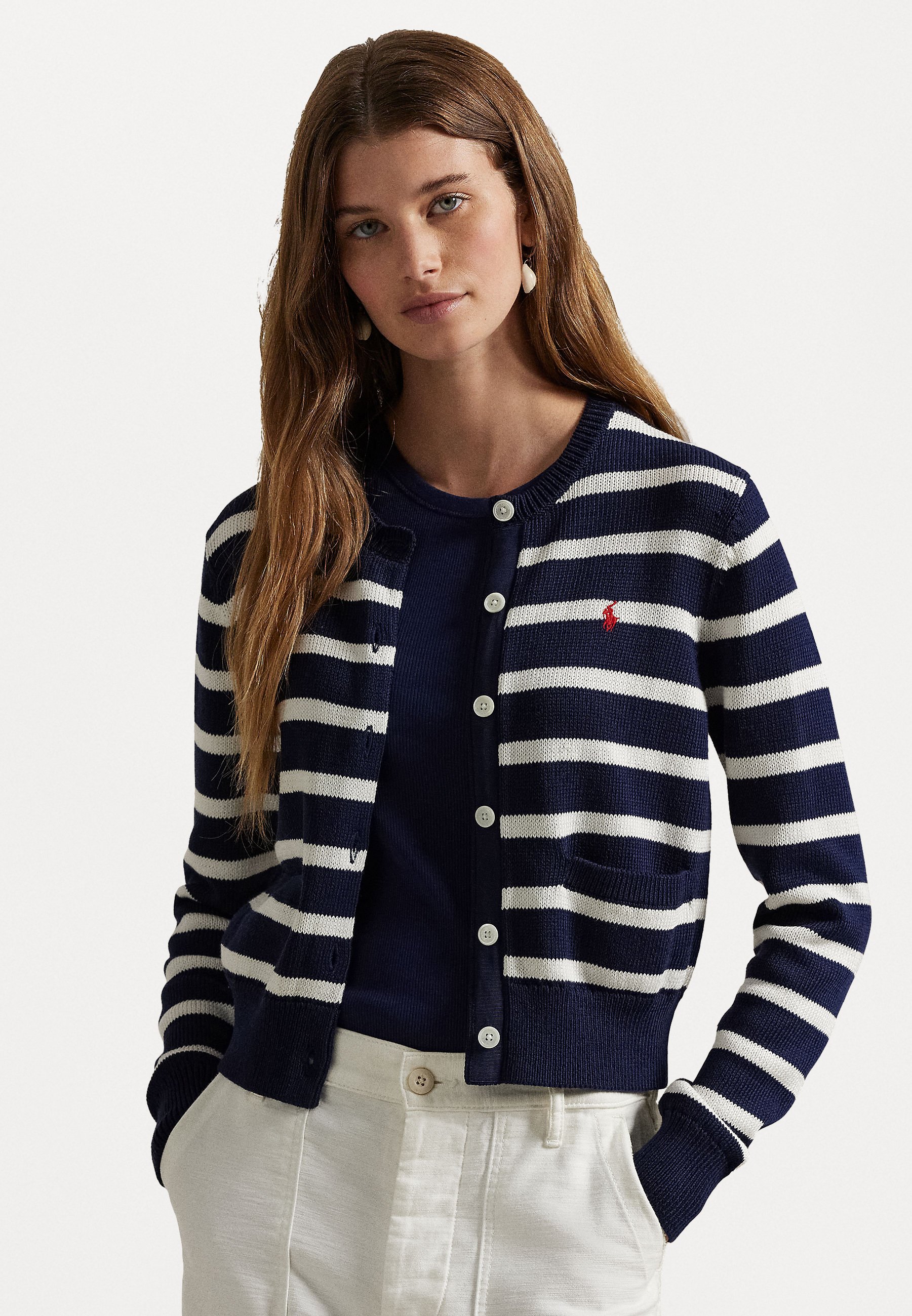 Polo Ralph Lauren STRIPED FRENCH TERRY CARDIGAN - Cardigan