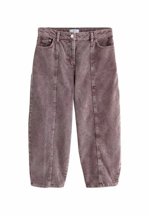 Next, PETITE FIT - CORD BARREL LEG TROUSERS - Trousers - washed pink