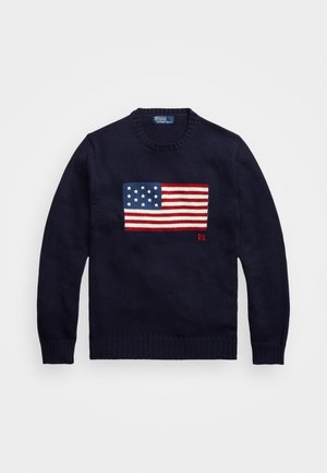 THE ICONIC FLAG JUMPER - Pulover - hunter navy
