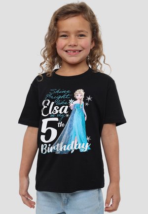 Disney FROZEN BRIGHT LIKE ELSA 5TH BIRTHDAY - T-Shirt print - black