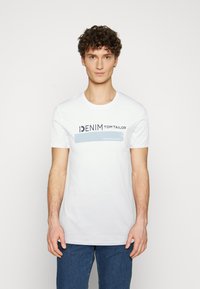 TOM TAILOR DENIM Triko s potiskem - white