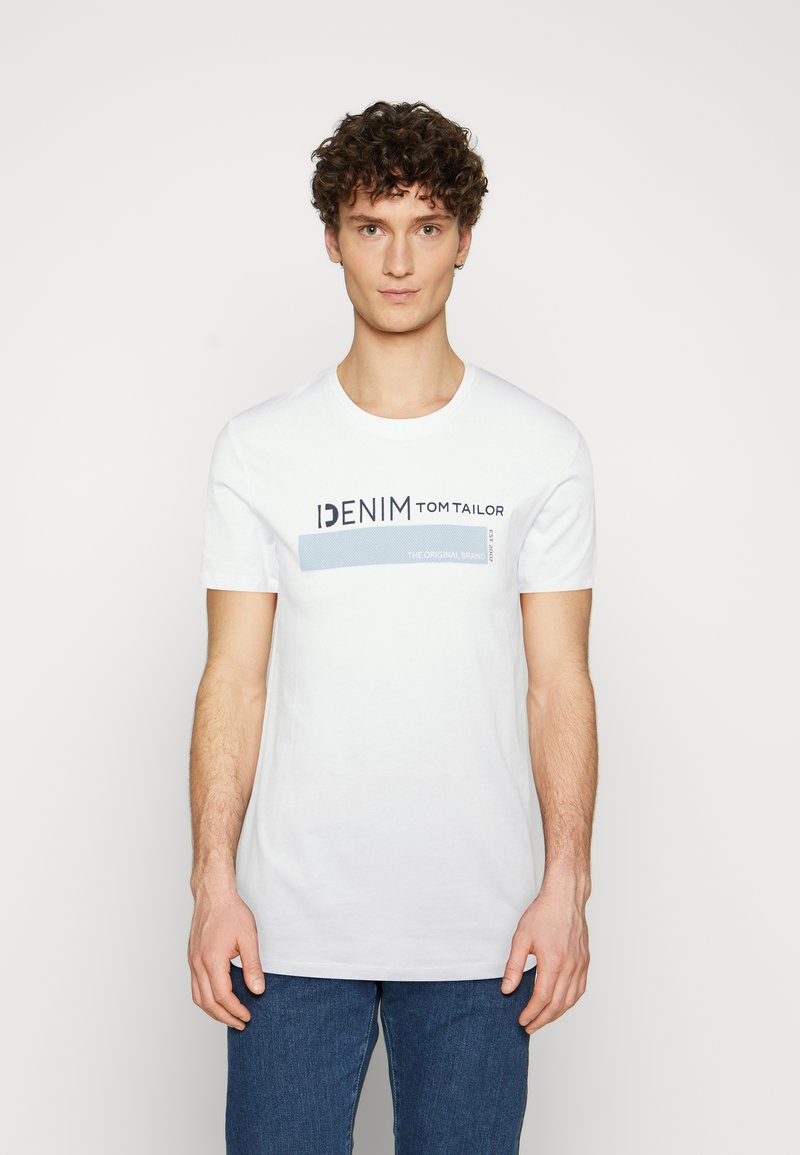 TOM TAILOR DENIM - T-shirt med print - white, Förstora