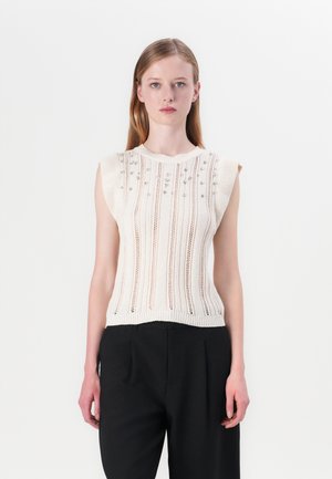 ONLNEWTULLE LIFE FRILL BLING - Jumper - ecru