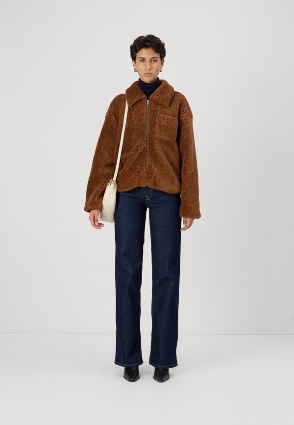 OBJOLIE ZIPPER JACKET - Winter jacket - dark earth3