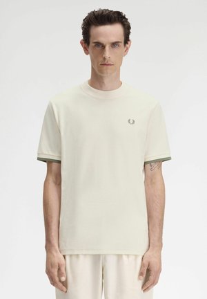 CON BORDINO - T-shirt basic - bianco