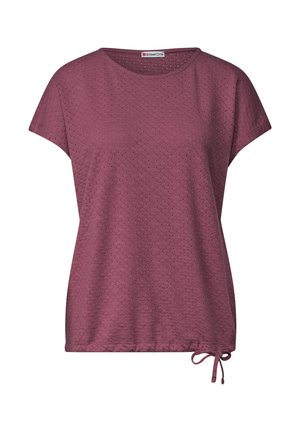 Street One, T-SHIRT AUS SPITZE MIT RUNDHALS - T-shirt imprimé - dark clouded blush