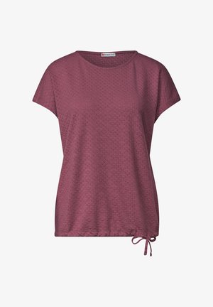 Street One, LACE T-SHIRT WITH ROUND NECK - T-shirt imprimé - dark clouded blush