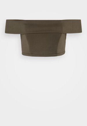 WAL G., BRODY CROP - T-shirt imprimé - khaki