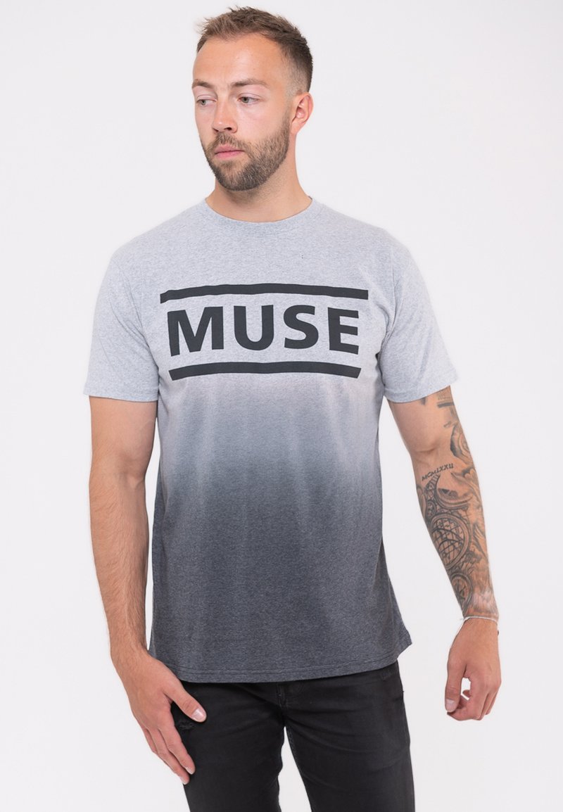 Paradiso Clothing MUSE BAND LOGO DIP DYE - Print T-shirt - white