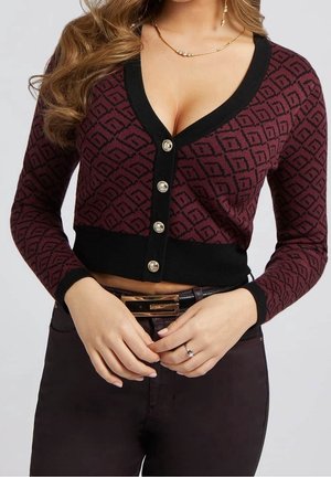 Strickjacke - dark red