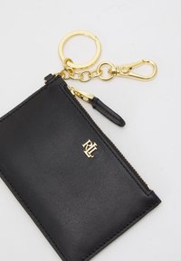 Lauren Ralph Lauren LEATHER ZIP CARD CASE - Maks - black