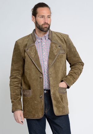 TRACHTEN - Veste en cuir - olive