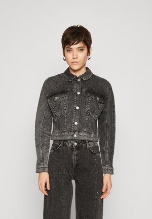 Selected SLFPENNY DIA JACKET - Veste en jean - dark grey denim