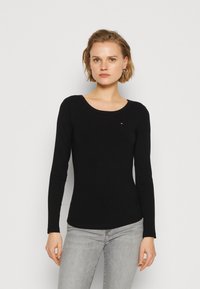 Tommy Hilfiger - SLIM - Langarmshirt - black Thumbnail-Bild 1