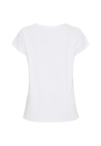 Hvid kortærmet t-shirt lavet af blødt bomuld, med rund halsudskæring og et klassisk, løst fits.